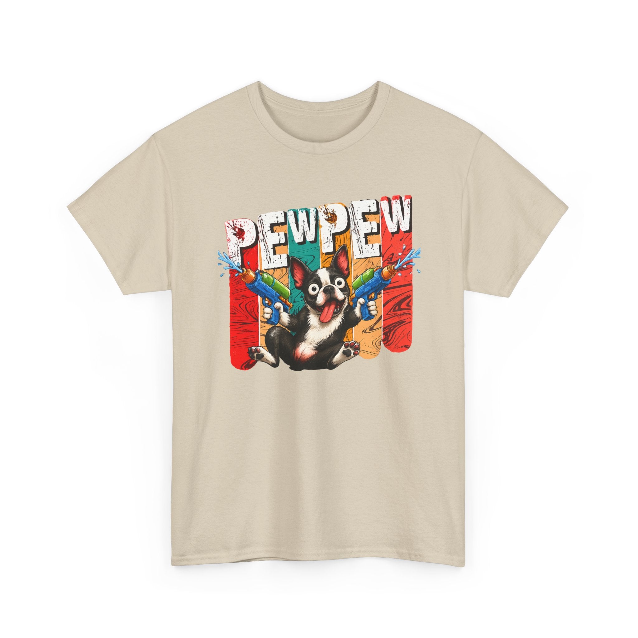 Chaos Mode: Pew Pew Funny Dog Graphic T-Shirt