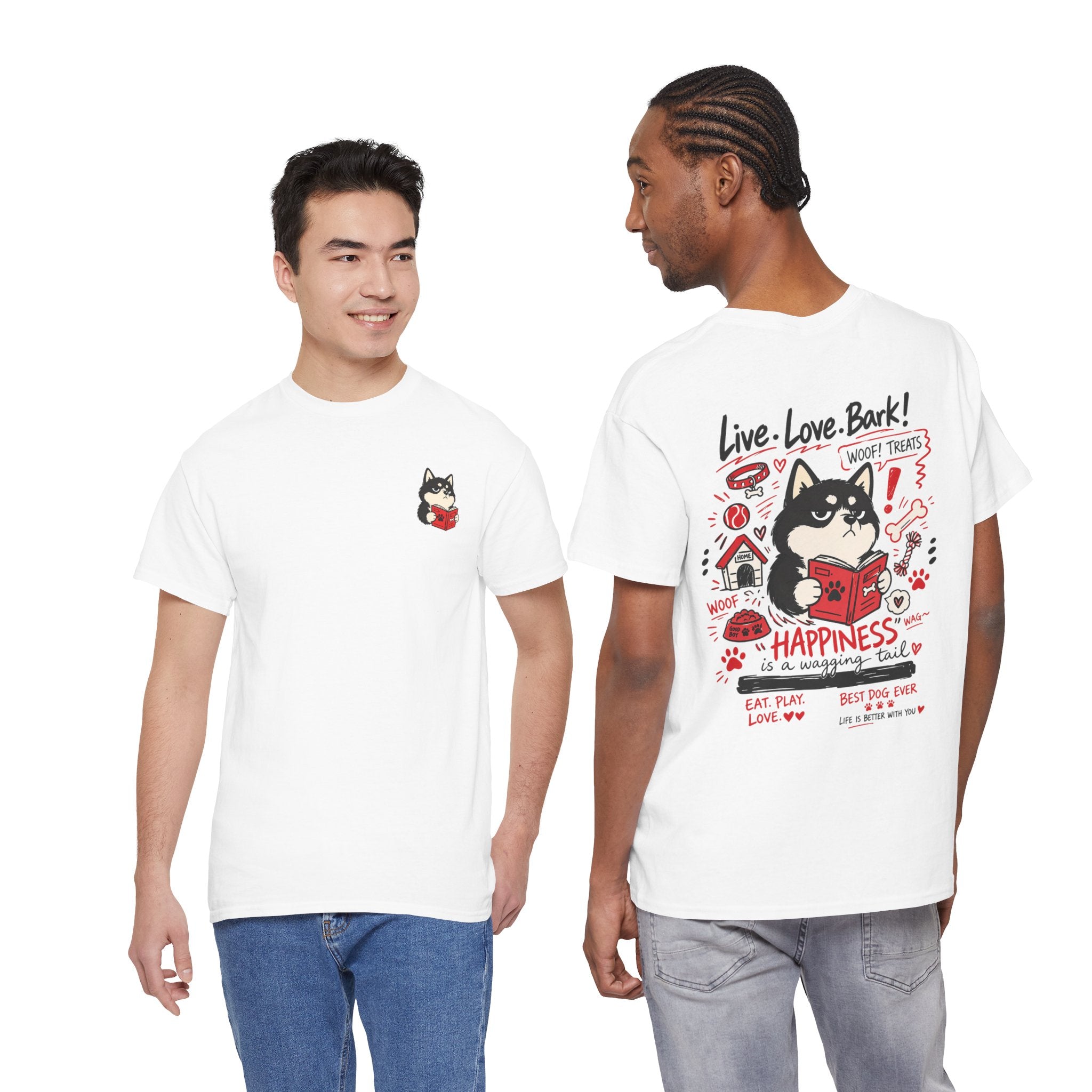 Live. Love. Bark! The Daily Woof T-Shirt — Dog Lover Tee