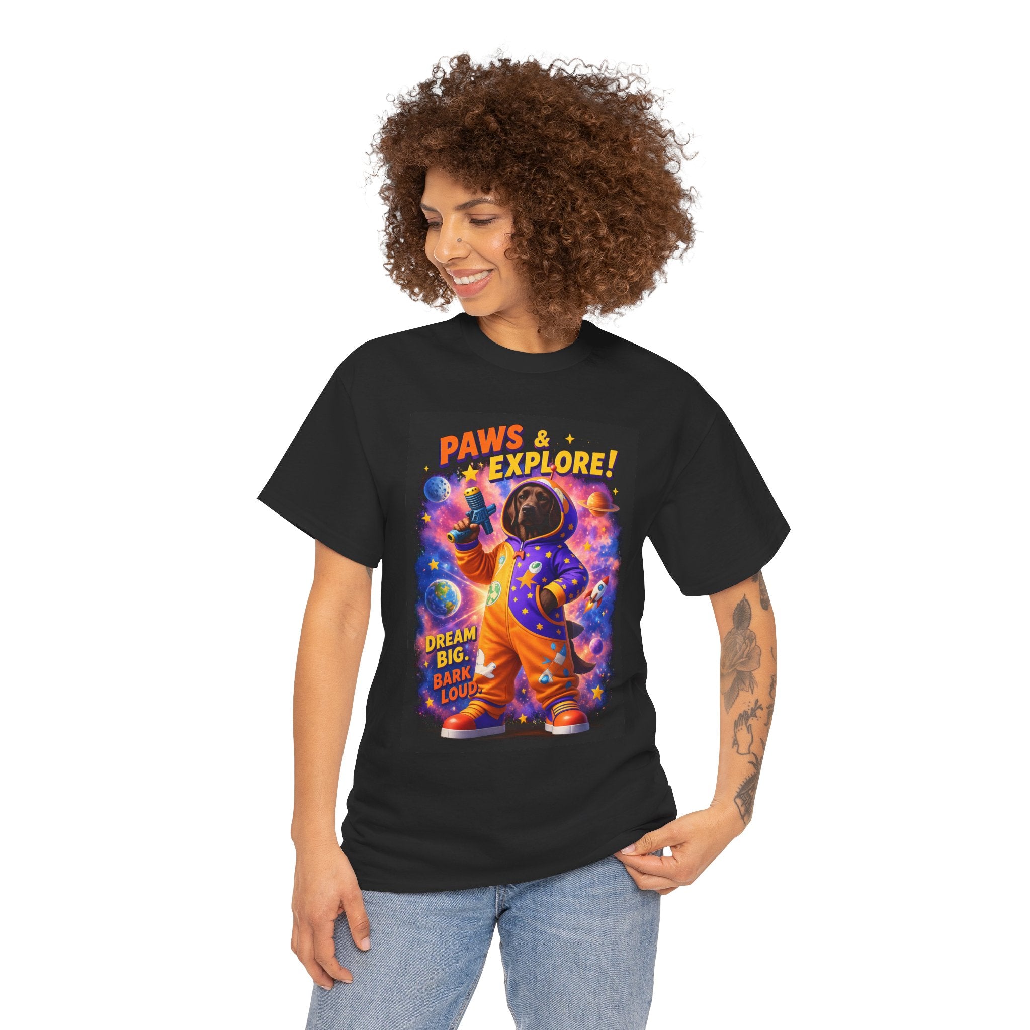 Labrador Space Explorer T-Shirt — Cute Astronaut Dog Tee
