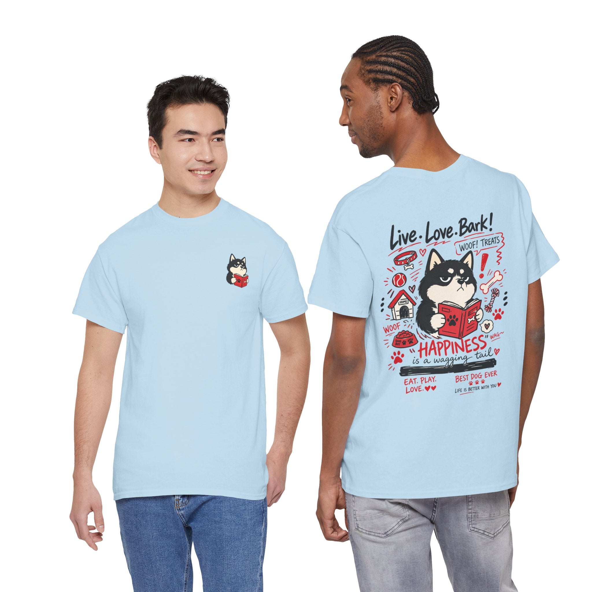 Live. Love. Bark! The Daily Woof T-Shirt — Dog Lover Tee