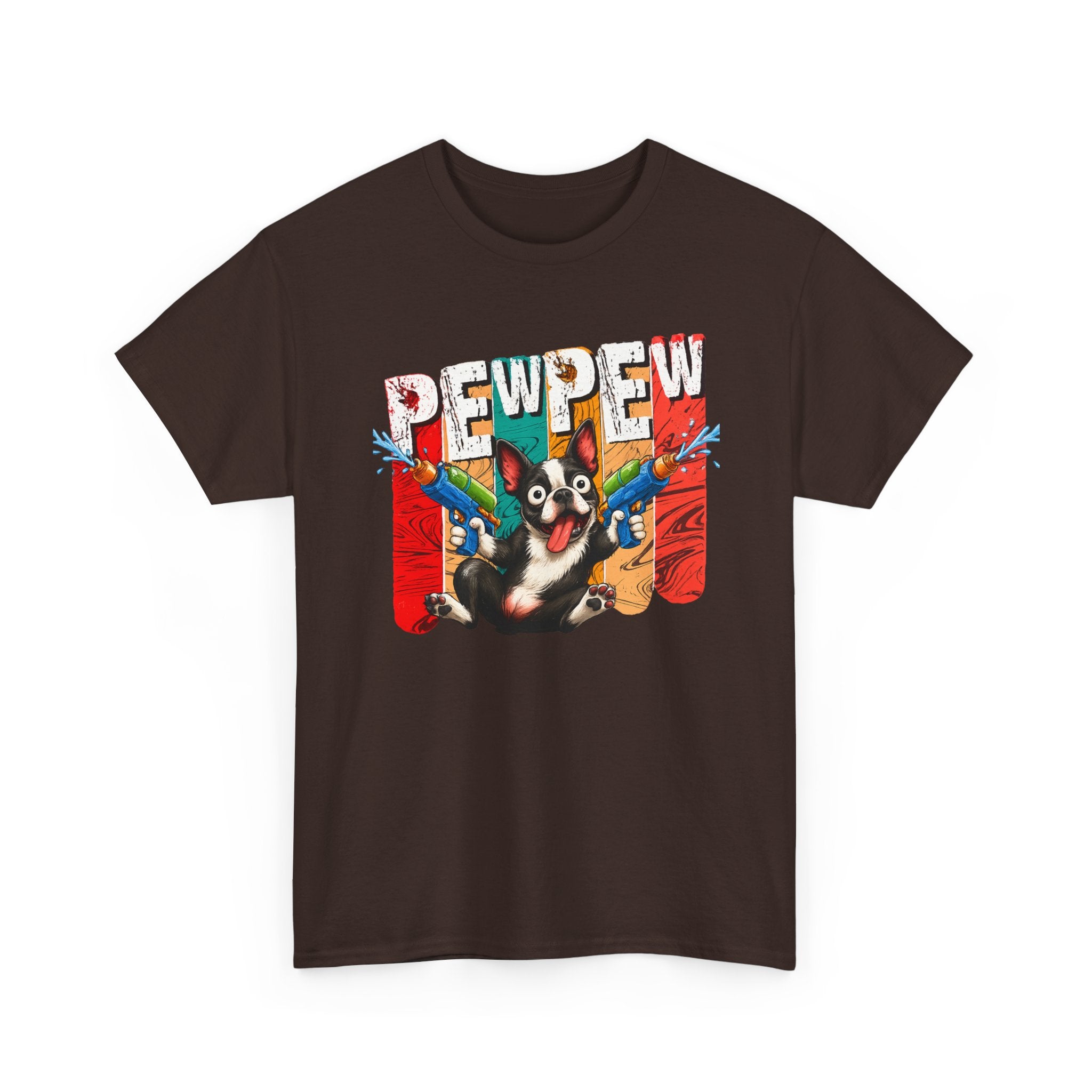 Chaos Mode: Pew Pew Funny Dog Graphic T-Shirt