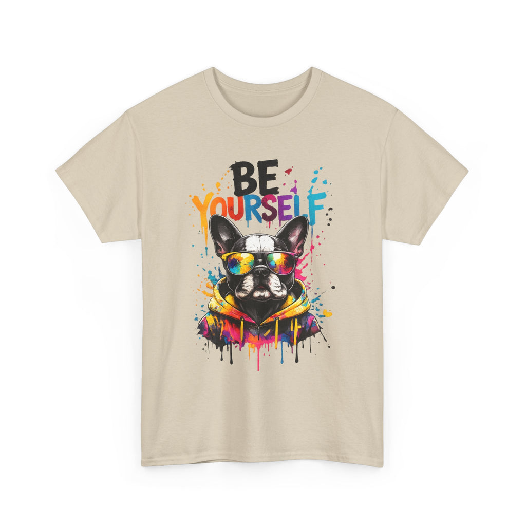 Be Yourself French Bulldog T-Shirt – Color Splash Streetwear Dog Graphic Tee