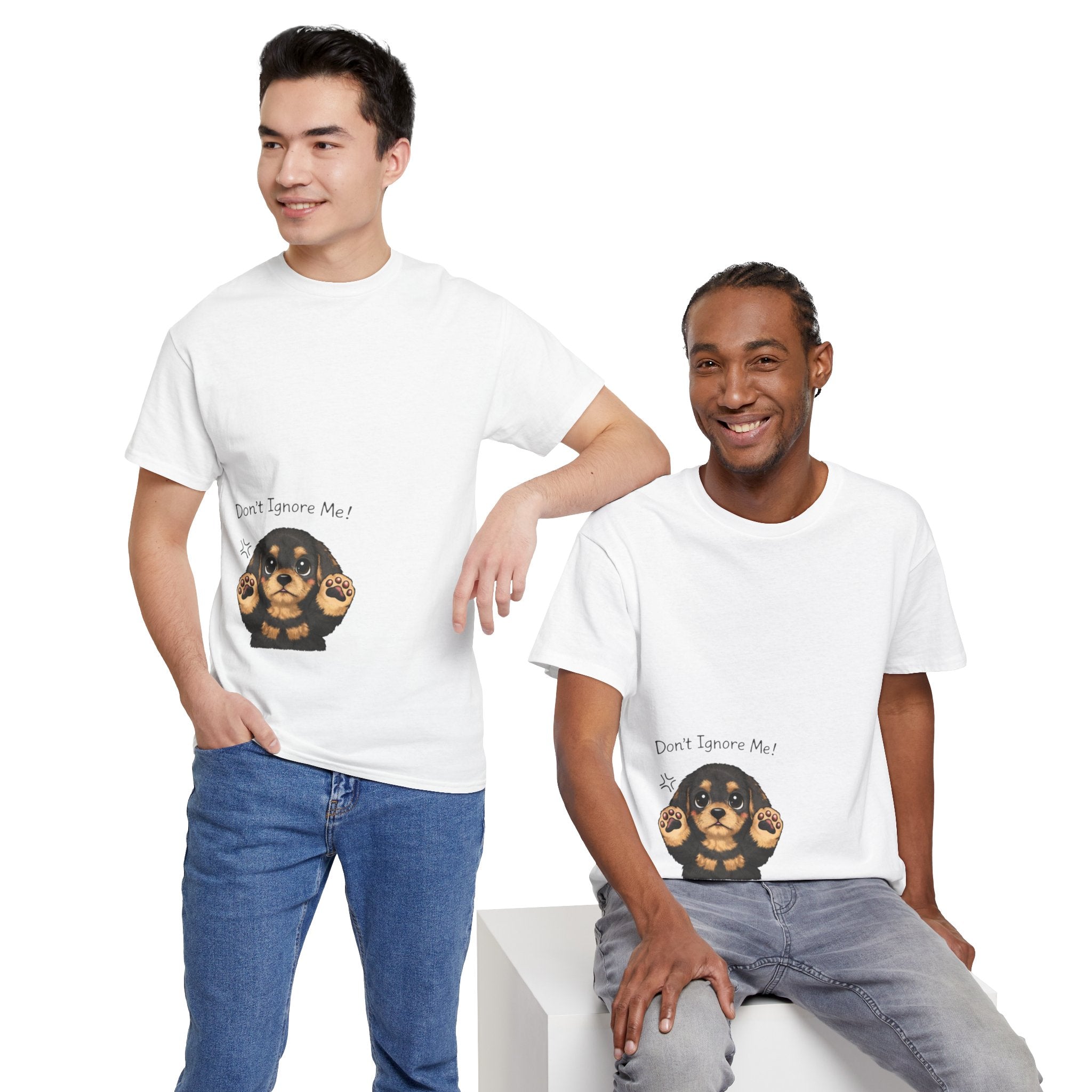 “Don’t Ignore Me!” Cute Puppy Graphic T-Shirt — Funny Attention-Seeking Dog Tee