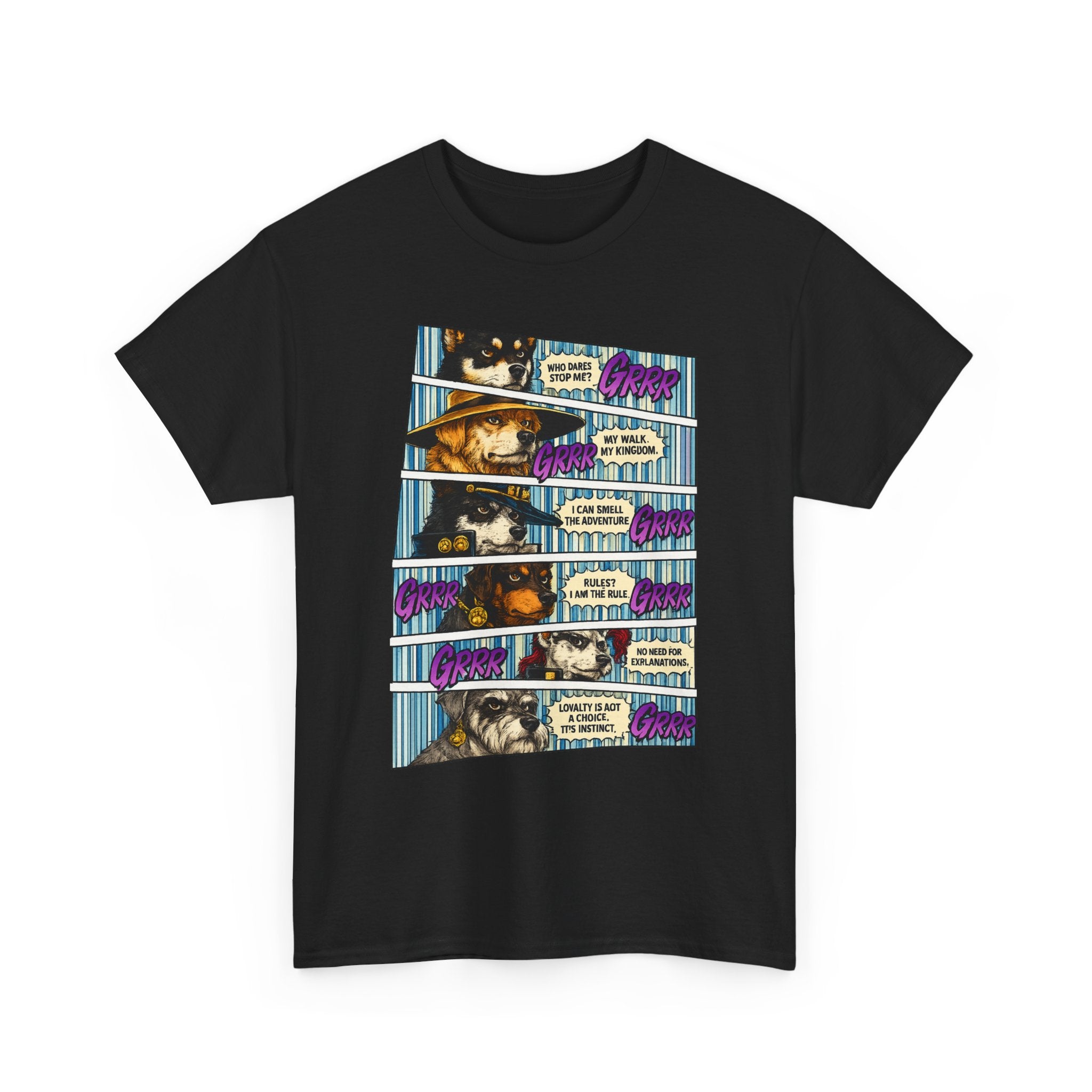 GRRR Dog Squad Comic Tee — Streetwear Dog Graphic T-Shirt