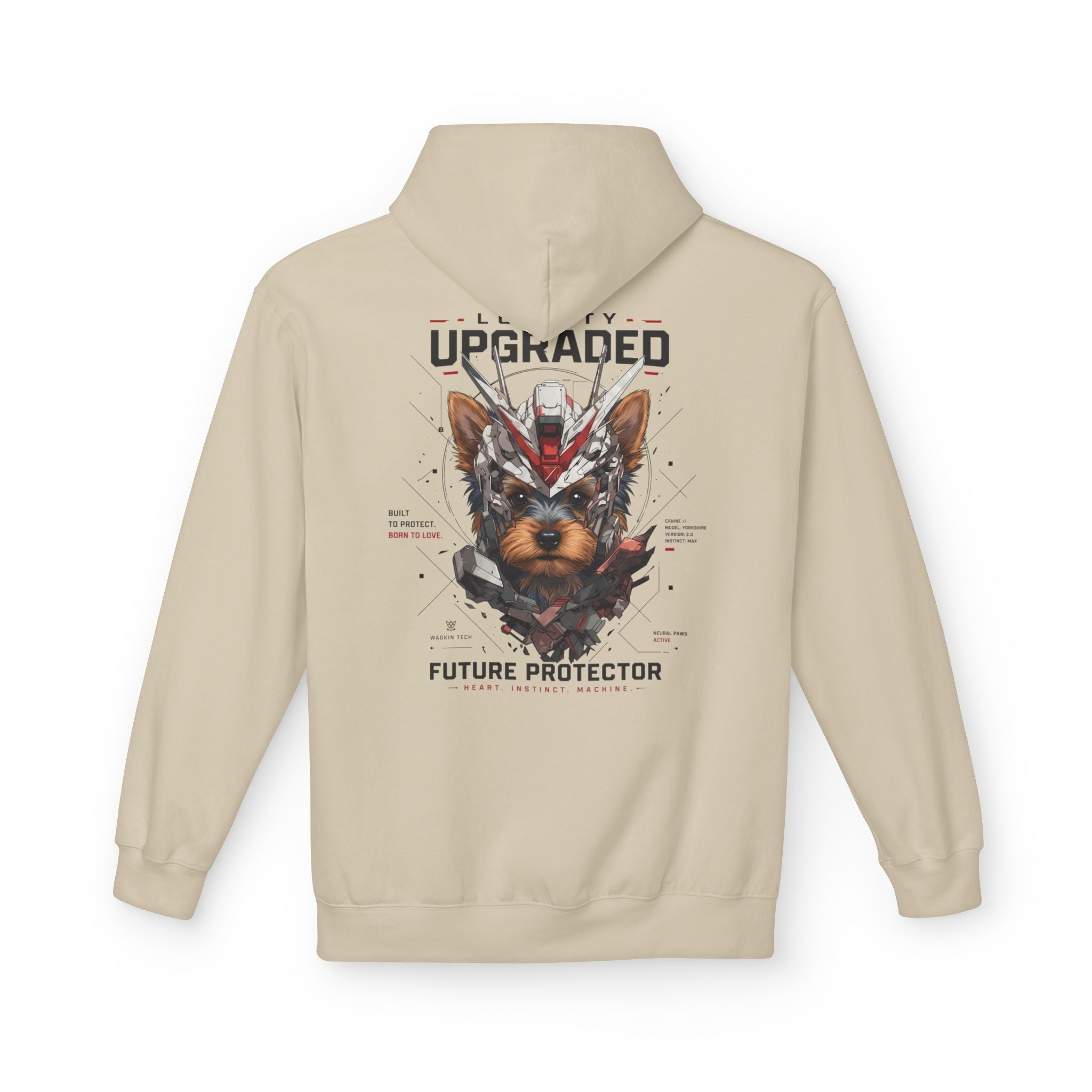 Mecha Yorkie Hoodie — Futuristic Yorkshire Terrier Graphic Hoodie