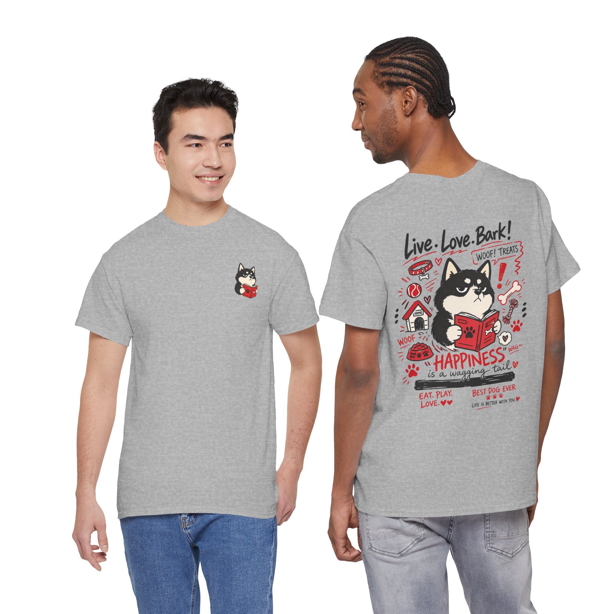 Live. Love. Bark! The Daily Woof T-Shirt — Dog Lover Tee
