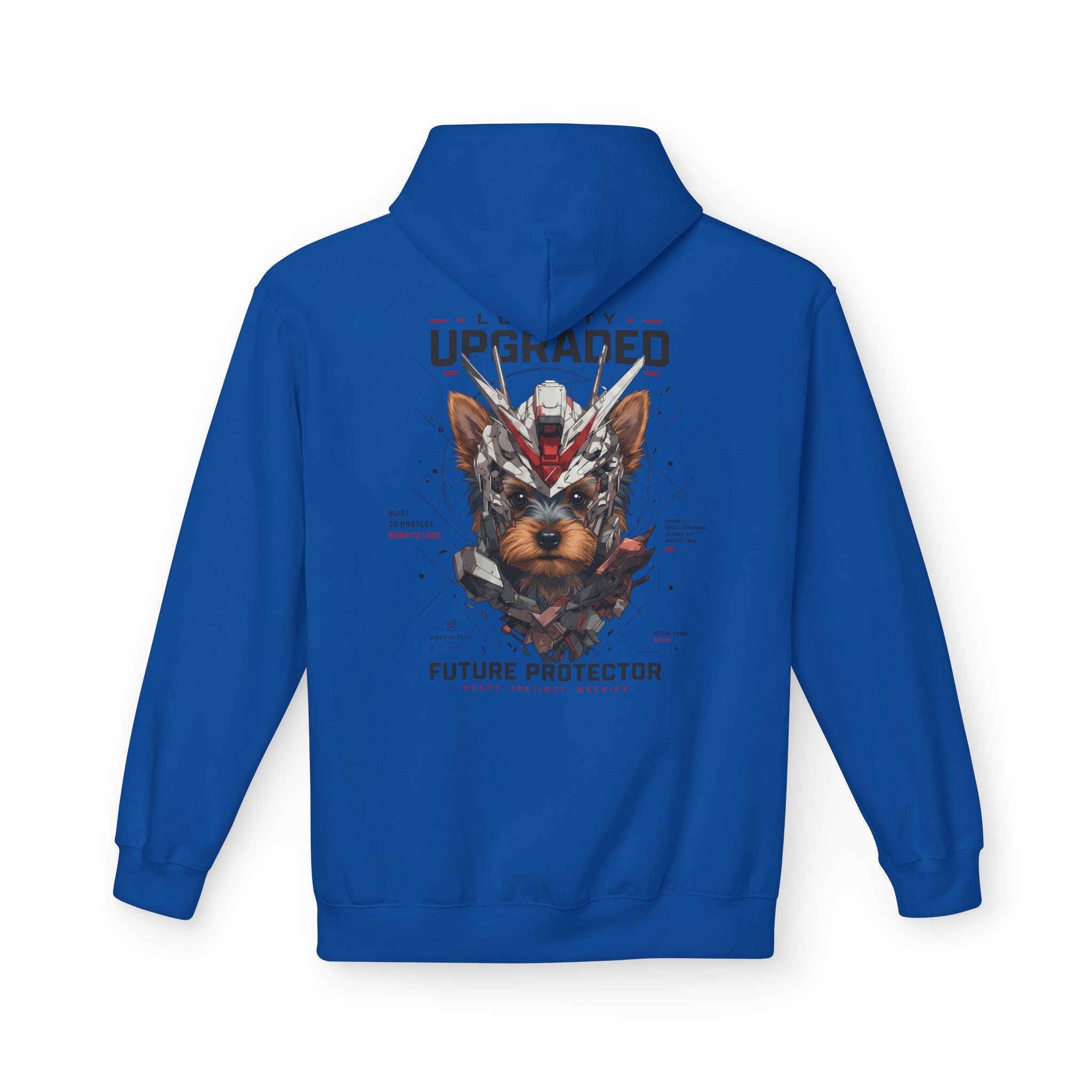 Mecha Yorkie Hoodie — Futuristic Yorkshire Terrier Graphic Hoodie