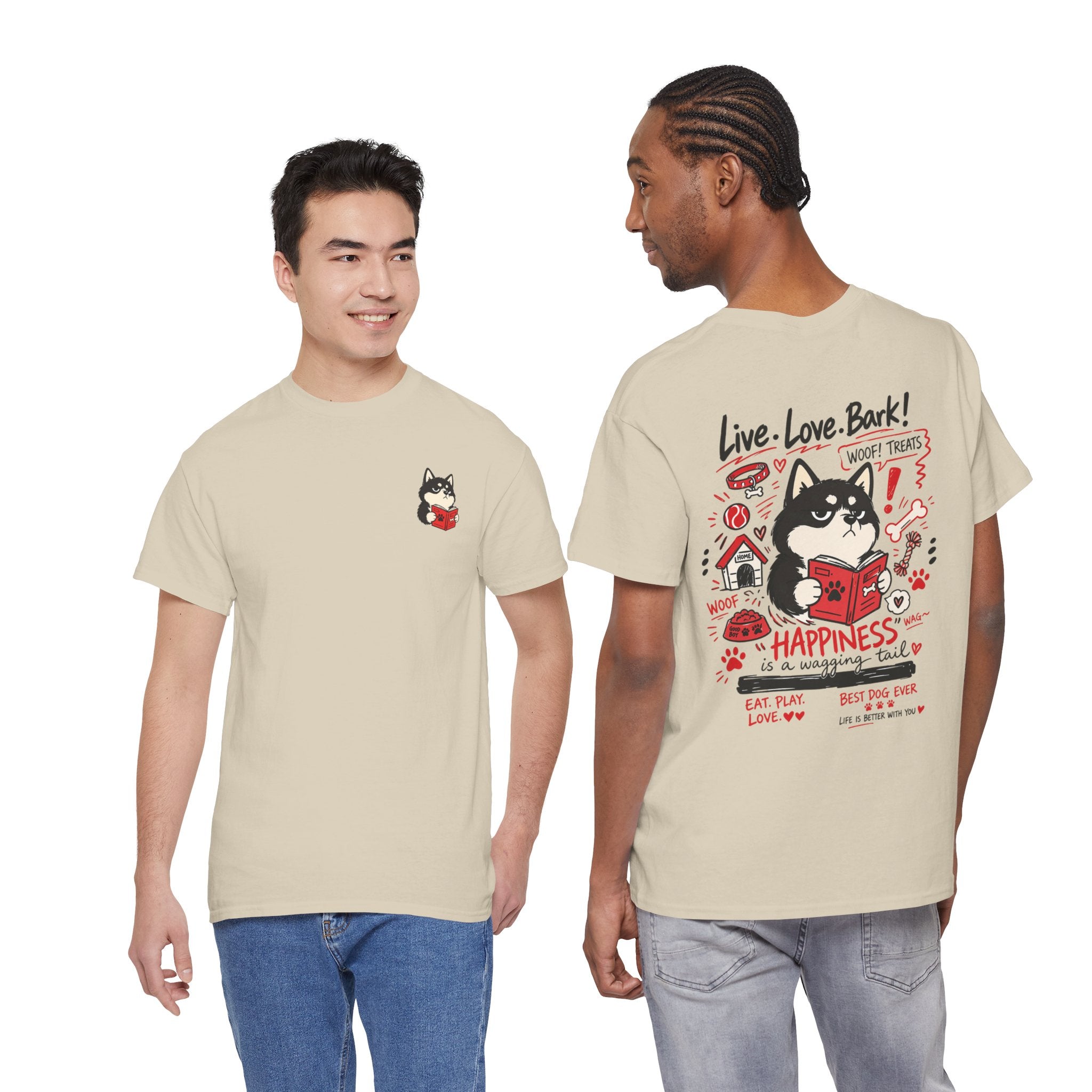 Live. Love. Bark! The Daily Woof T-Shirt — Dog Lover Tee